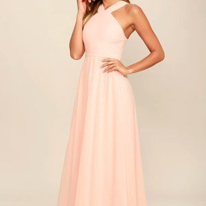 Lulus Air of Romance Peach Maxi Dress - sizes S & M